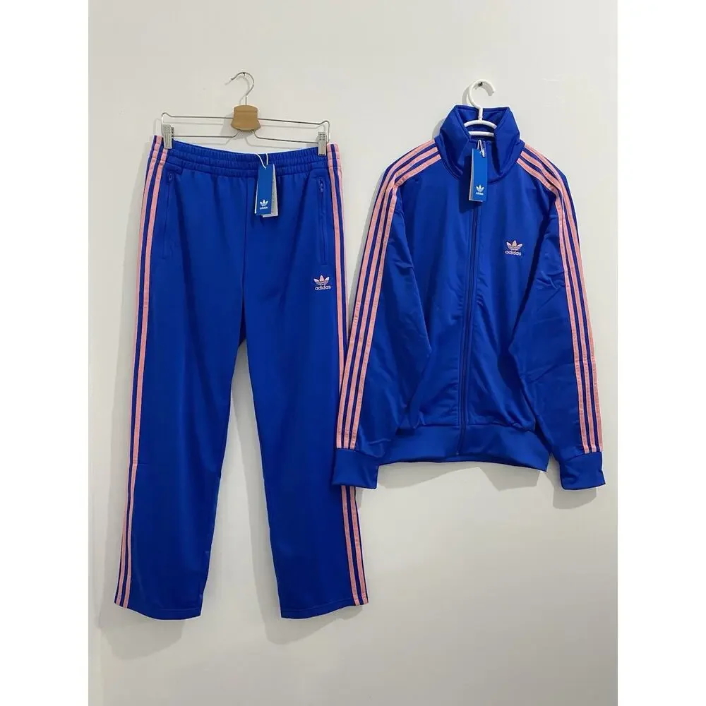 Men's Adidas Originals Adicolor Classics Firebird Tracksuit Blue Pink Size XL